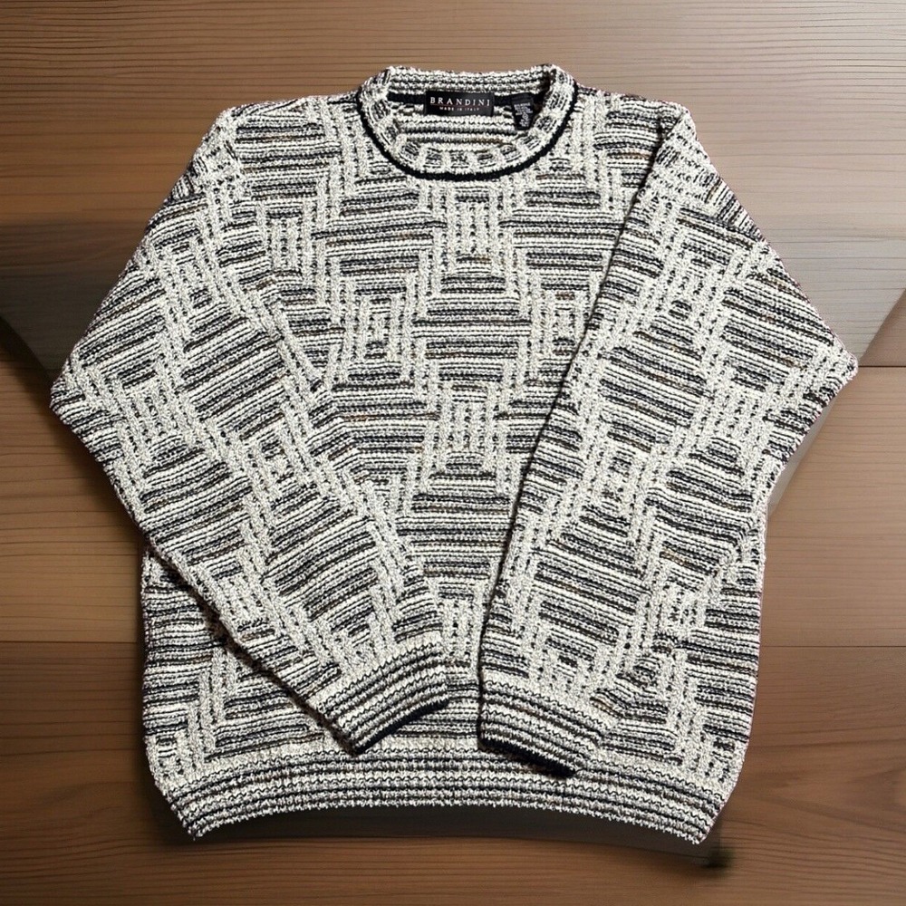 Brandini Sweater Sz Medium Multicolor Wool Blend Made In Italy 🇮🇹